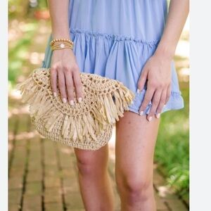 Lisi Lerch Frida Straw‎ Crossbody NWT